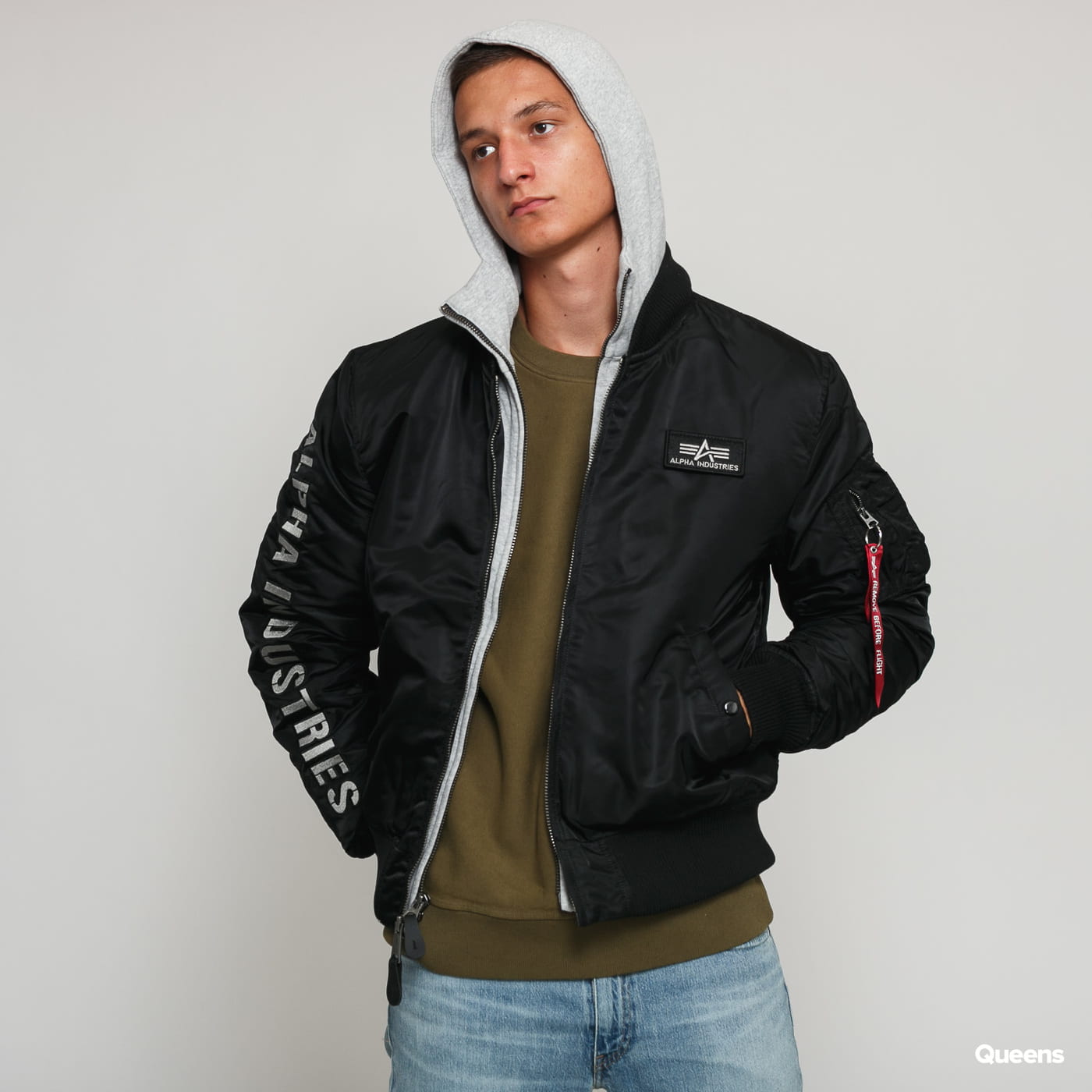 Bomberjakke Alpha Industries Bomber MA-1 Sort | 133104 198, 0