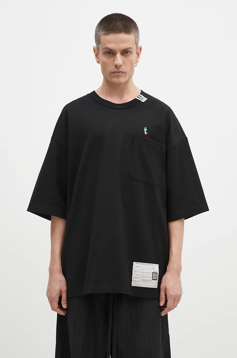 T-shirt Maison MIHARA YASUHIRO Duck Embroidery T-Shirt Sort | A13TS631