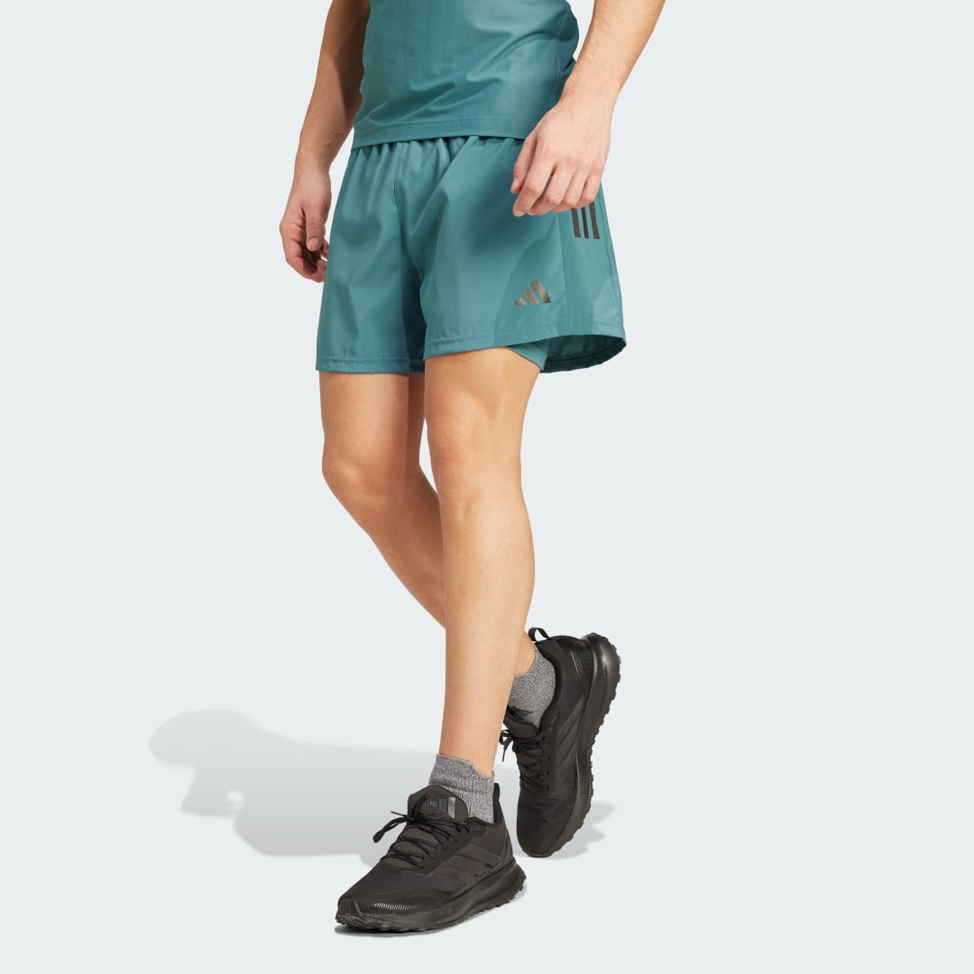 Shorts adidas Performance Own the Run CLIMACOOL 2-in-1 Running Shorts Grøn | JW9701, 0