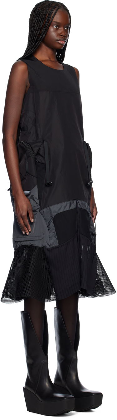 Kjole Junya Watanabe Junya Watanabe Paneled Midi Dress Sort | JO-O024-051-1, 1