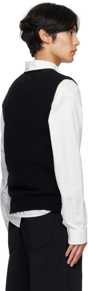 Vest Maison Margiela MM6 Maison Margiela Taped Knit Vest Sort | SH2FB0022 M13167, 2