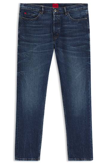 Jeans BOSS Tapered-Fit Stretch Denim Jeans Blå | 50542679