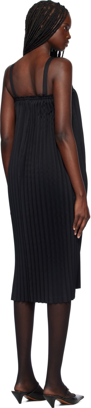 Kjole Comme des Garçons Comme des Garçons Gabardine Midi Dress Sort | RO-A003-S25, 2