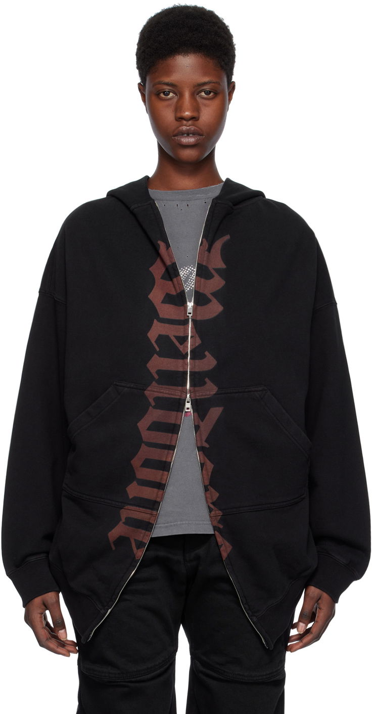 Sweatshirt We11done Printed Hoodie by Sort | WD-TJ0-24-812-U-BK
