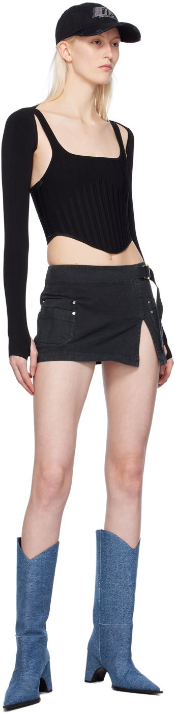 Nederdel Dion Lee Ventral Compact Corset Top Sort | A7772PS24, 3
