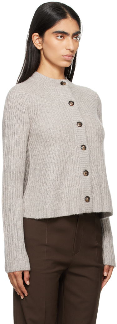 Sweater Loulou de Saison Loulou de Saison Emin Knit Cardigan Brun | EMIN, 4