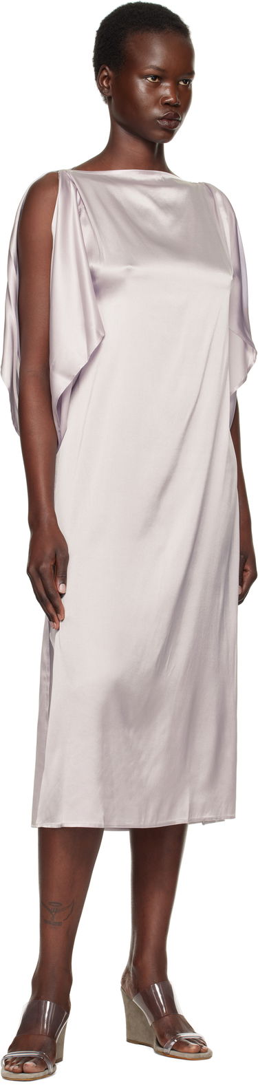 Kjole Baserange Silk Midi Dress Lilla | DRCLS-SI-SP25, 3