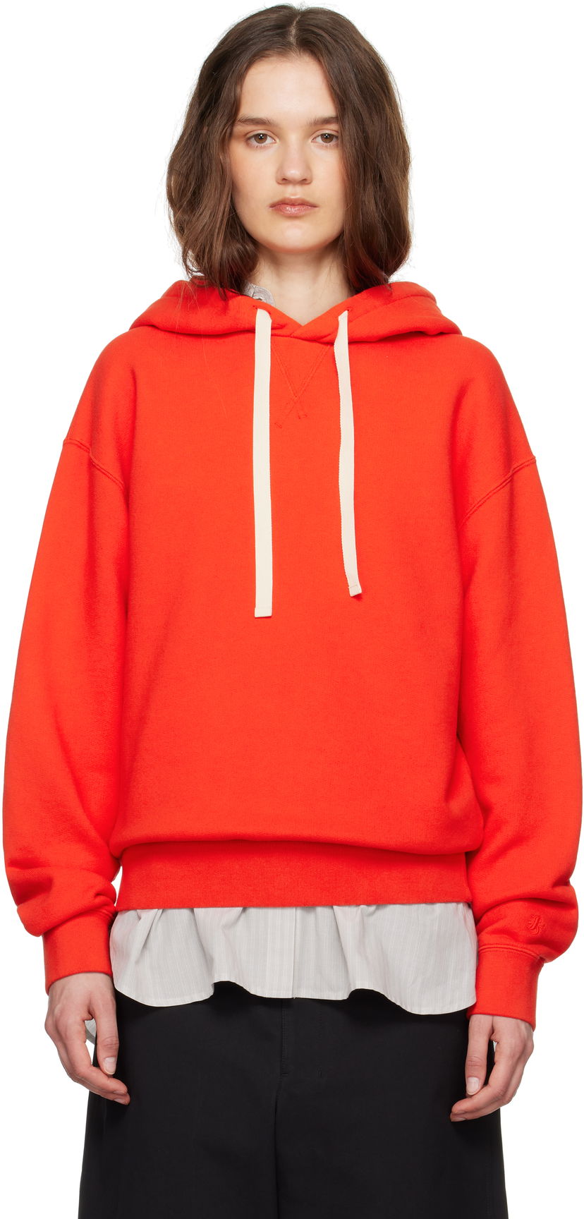 Sweatshirt Jil Sander Jil Sander Drawstring Hoodie Rød | J40GU0121_J20295