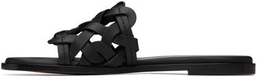 Sneakers og sko Gianvito Rossi Amalfi Woven Leather Sandals Sort | G15970-05CUO-CLN, 2
