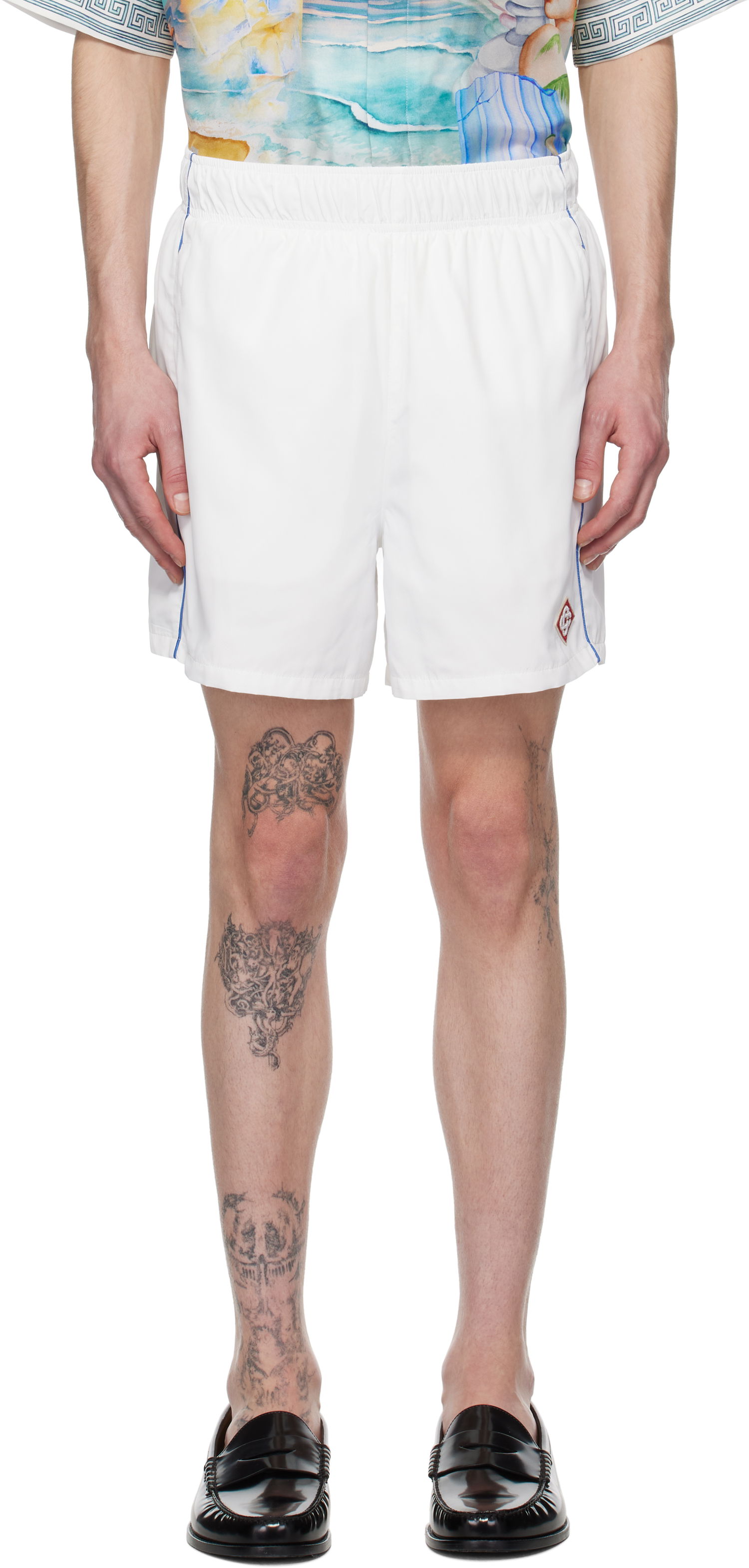 Badetøj Casablanca Casablanca Midnight Acropolis Windbreaker Shorts Hvid | MPS25-TR-029-01, 0