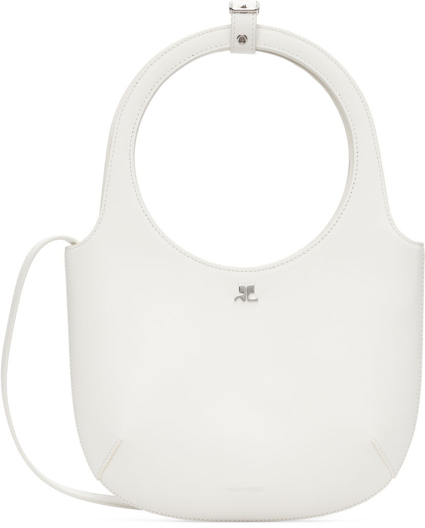 Skuldertaske Courrèges Courrèges Holy Leather Shoulder Bag Hvid | 325GSA102CR0065