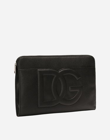 Tegnebog Dolce & Gabbana Large Deerskin Clutch Sort | BM2337A803480999, 2