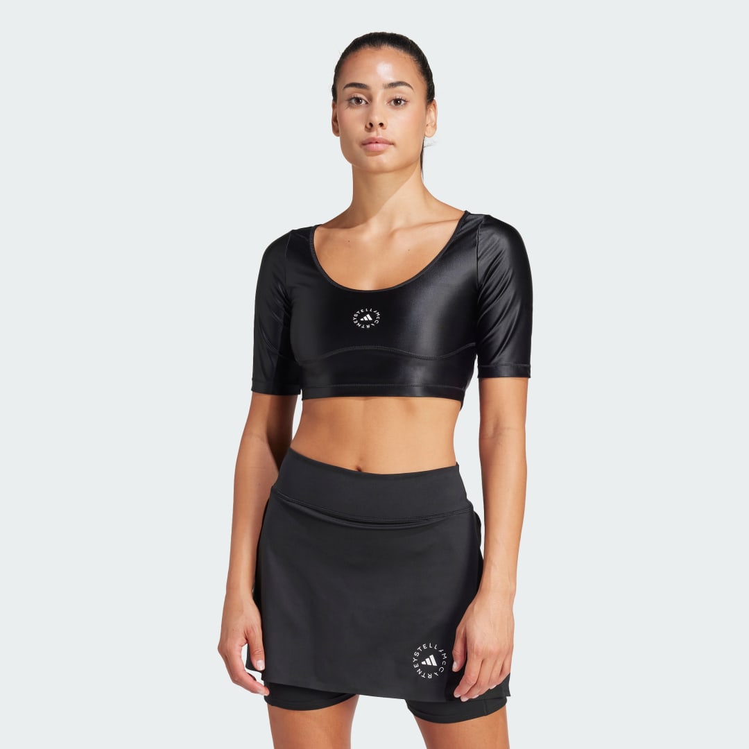 T-shirt adidas Performance adidas adidas by Stella McCartney Crop Top adidas by Stella McCartney Sort | IN3654, 0