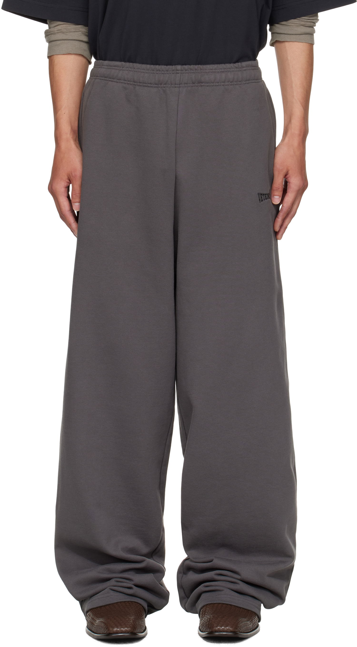 Joggingbukser VETEMENTS Vetements Boxing Logo Baggy Sweatpants Grå | UH76SP160M, 0