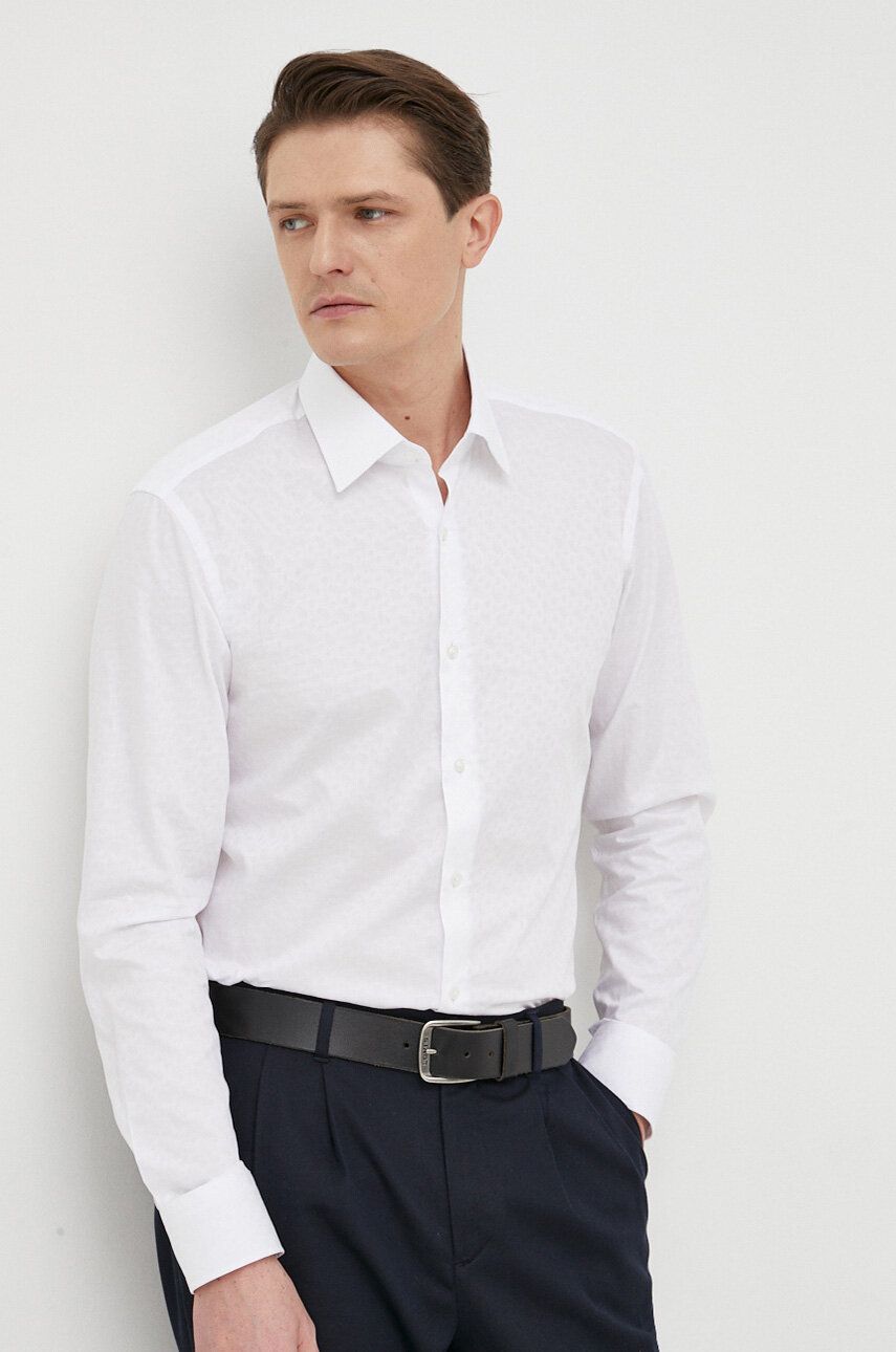 Skjorte BOSS Slim-Fit Shirt Hvid | 50473310, 0