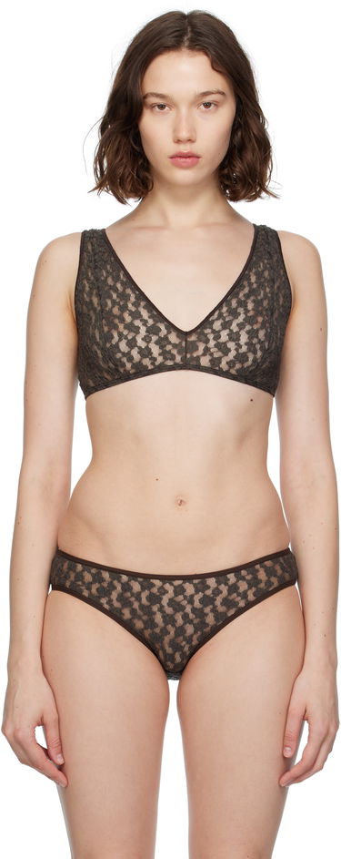 Bh Baserange Baserange Crescent Lace Bra Brun | BRCR-LA-SU25, 0