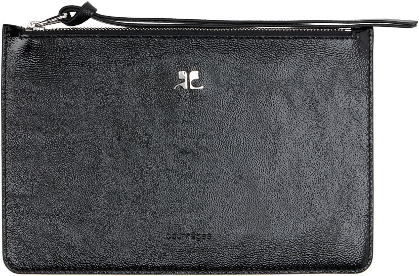 Tegnebog Courrèges Courrèges AC Napalack Leather Pouch Sort | 125GPM016CR0043