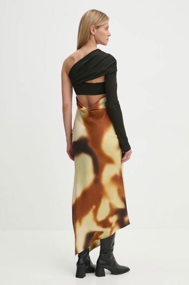Kjole Nanushka One-shoulder Maxi Dress with Abstract Print Flerfarvet | NW24FWDR41050, 1