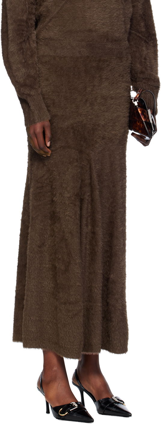 Nederdel Helmut Lang Helmut Lang Grunge Maxi Skirt Brun | O06HW701, 1