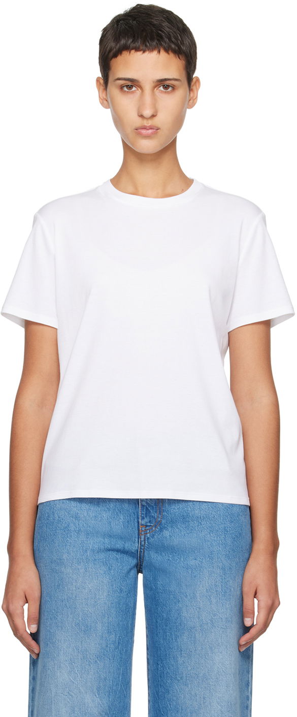 T-shirt The Row Wesler Classic T-Shirt Hvid | 852-F911