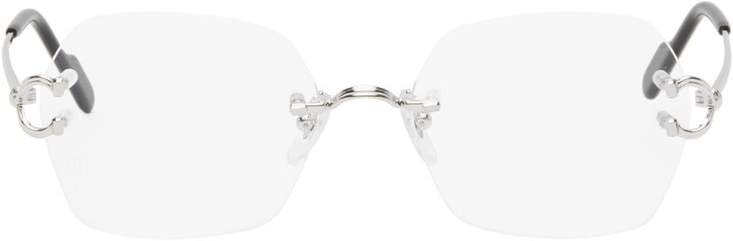 Solbriller Cartier Cartier 'Signature C de Cartier' Rimless Glasses Metalisk | CT0564O-002