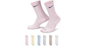 Sokker Nike Everyday Plus Cushioned Crew Socks (6 Pairs) Lyserød | sx6897-906, 1