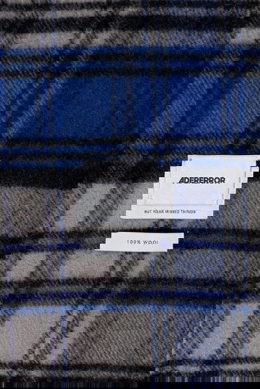 Tørklæde ADER ERROR Plaid Muffler Scarf Blå | BMADFWAC0401BL, 4