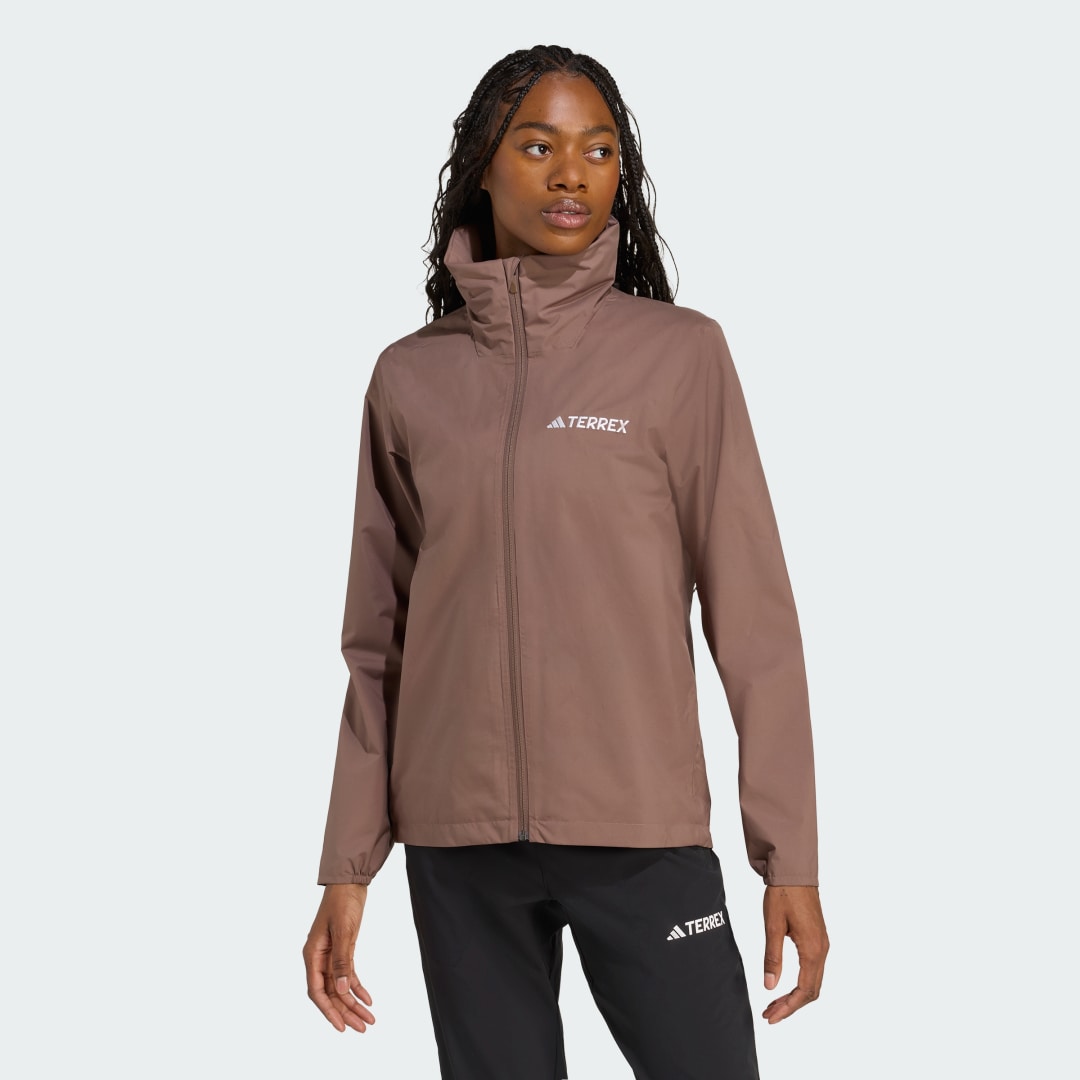 Regnfrakke adidas Performance Multi Essentials 2L Rain Jacket Brun | JY0480, 0
