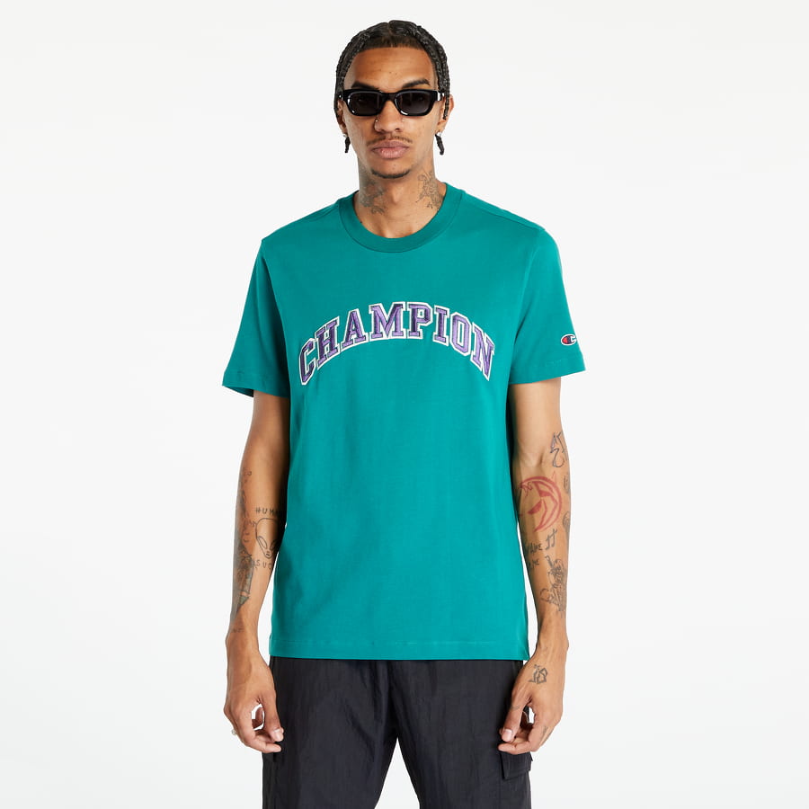 T-shirt Champion Crewneck T-Shirt Bottle Green Grøn | 219180 CHA GS571, 0