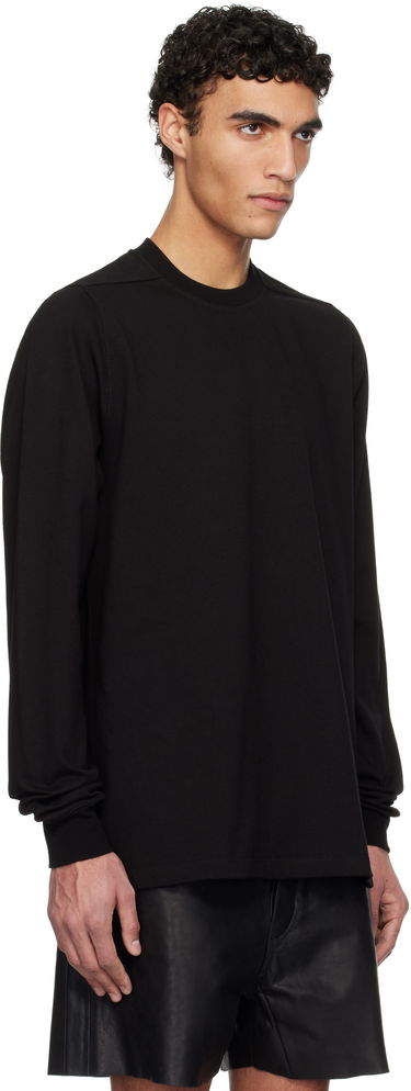Sweater Rick Owens Rick Owens Hollywood Short Crewneck Long Sleeve Sweatshirt Sort | RU01E5277 BA, 1