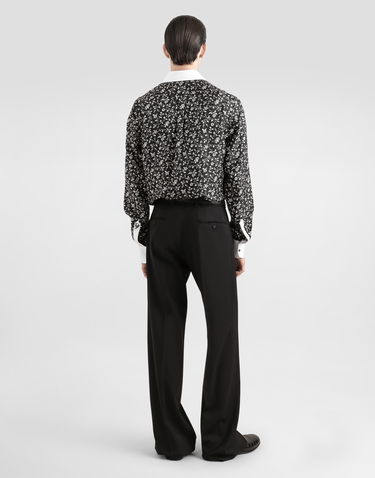 Skjorte Dolce & Gabbana Dolce & Gabbana Silk Shirt with Floral Print Sort | G5MM4ZIS1X1HN5EV, 2