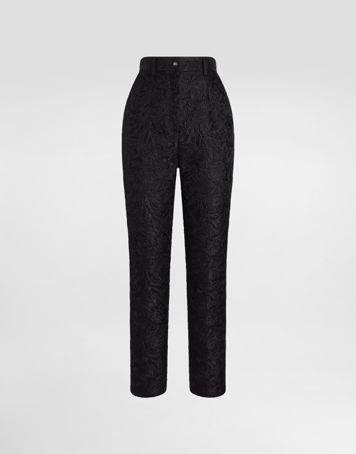 Bukser Dolce & Gabbana Dolce & Gabbana Tailored Quilted Floral Jacquard Pants Sort | FTAM2THJMQKN0000, 0