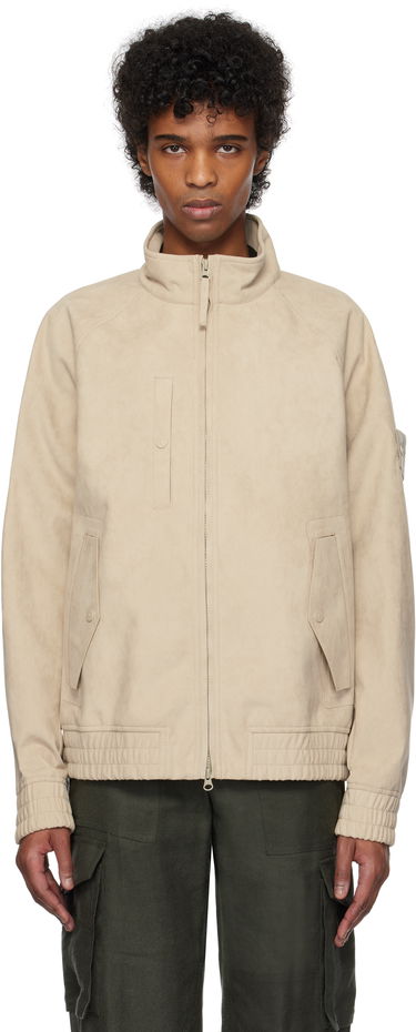 Bomberjakke Stone Island Stone Island Faux-Suede Bomber Jacket Beige | K1S15 4100027 S00F2, 0