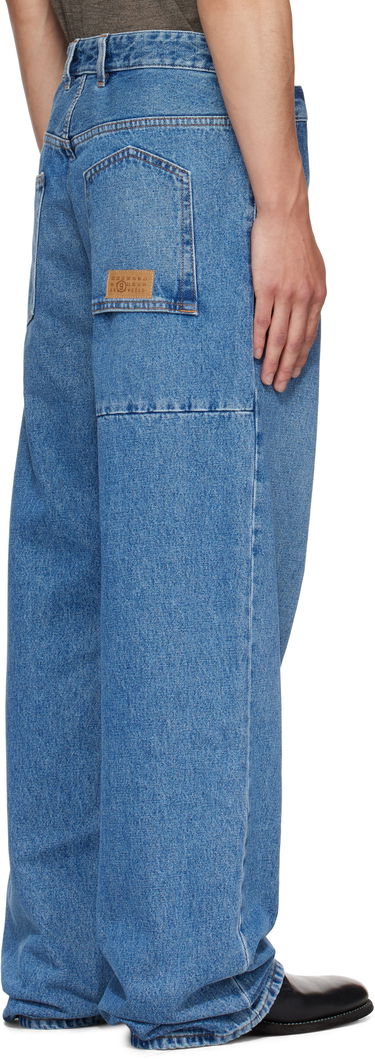 Jeans Maison Margiela MM6 Maison Margiela Wide-Leg Jeans Blå | SH0LA0023 M30018, 2