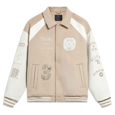 Jakke Li-Ning D. WADE Hall of Fame Varsity Jacket Beige | AJPT005-3, 1