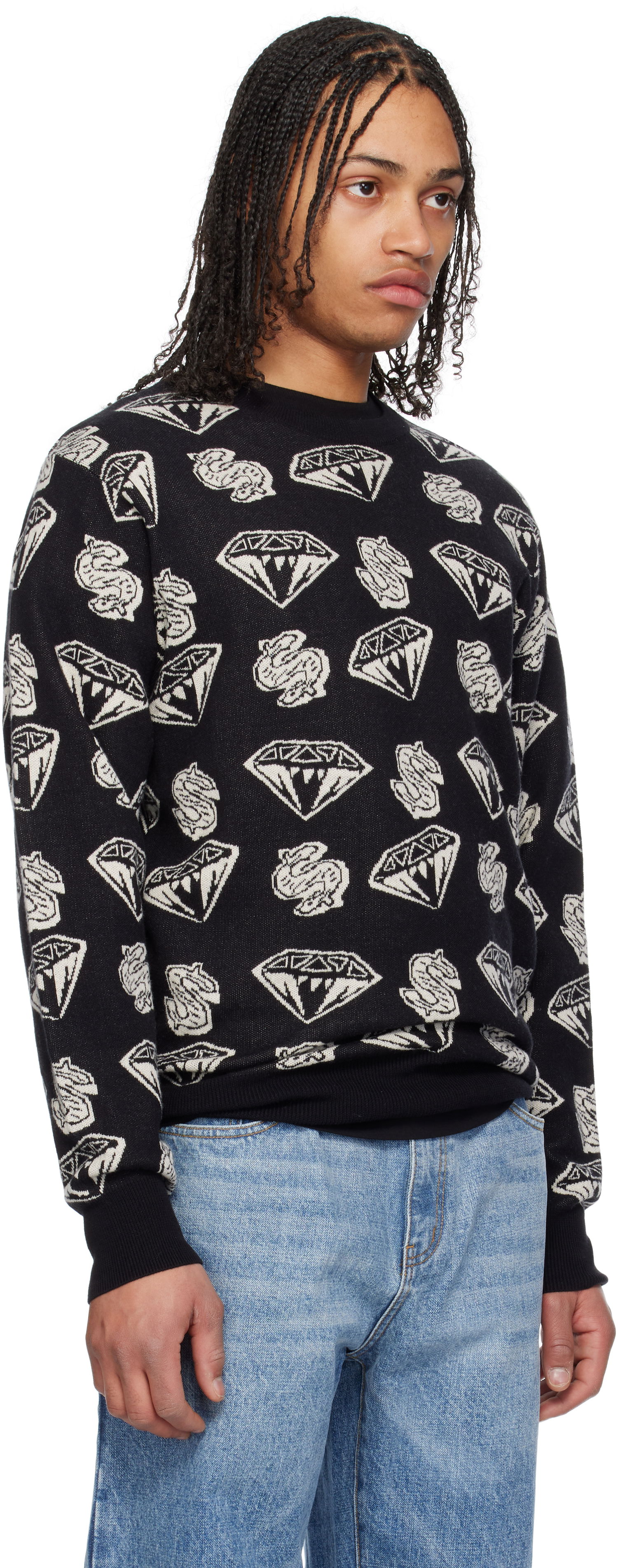 Sweater BILLIONAIRE BOYS CLUB Diamonds & Dollars Knit Sweater Sort | B25130, 1