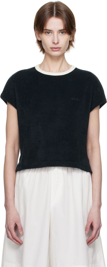 Crop top A.P.C. Kelly Cropped Terry T-Shirt Sort | COEWT-F26462, 0
