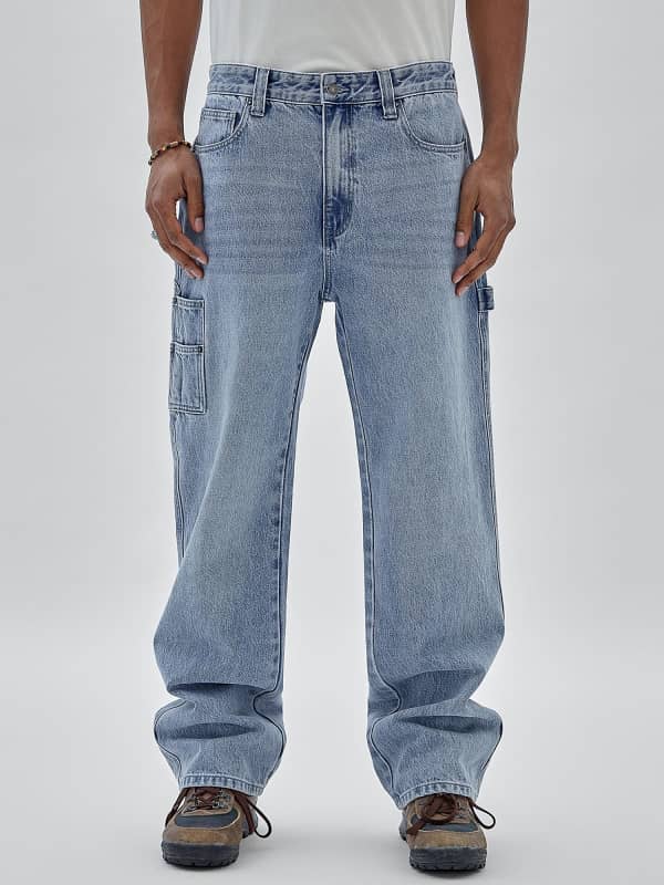 Jeans GUESS High Rise Carpenter Blå | M3BG43D4XY5, 0