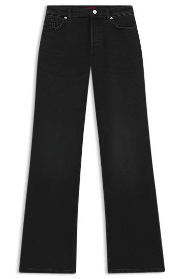 Jeans BOSS Comfort-Stretch Wide-Leg Jeans Sort | 50546496