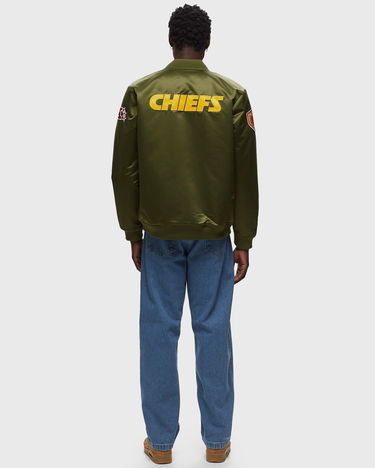 Bomberjakke Mitchell & Ness NFL SATIN BOMBER JACKET KANSAS CITY CHIEFS Grøn | OJZP5927-KCCYYPPPOLIV, 1