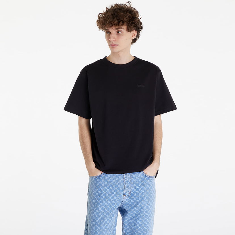 T-shirt Queens Essential T-Shirt With Tonal Print Black Sort | QNS_006
