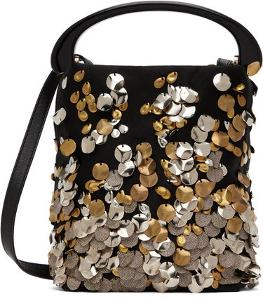 Håndtaske Dries Van Noten Dries Van Noten Metallic Sequin Embellished Bag Sort | 251-011522-696, 0