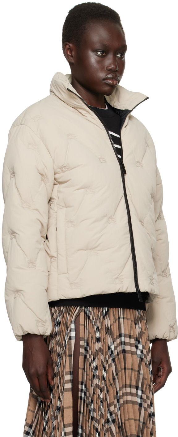 Puffer jakke Burberry Burberry Nylon Down Puffer Jacket Beige | 8094176, 1