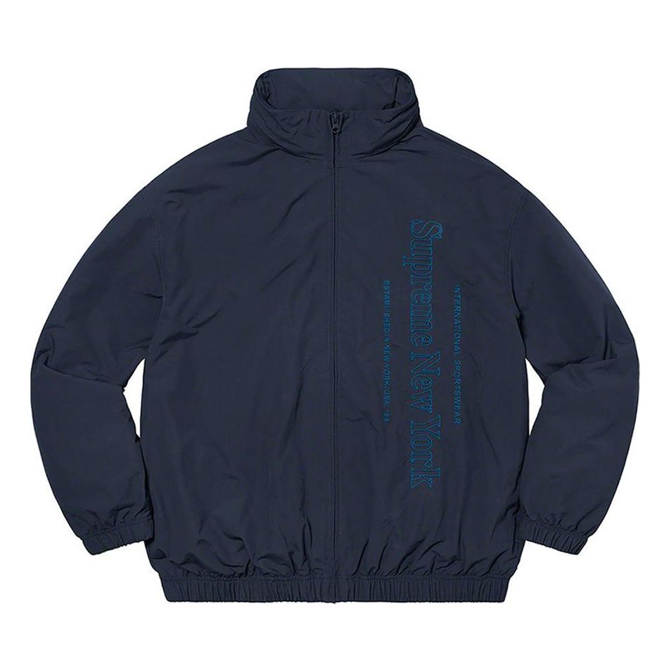 Vindjakke Supreme Side Logo Track Jacket Mørkeblå | SUP-FW20-084, 0