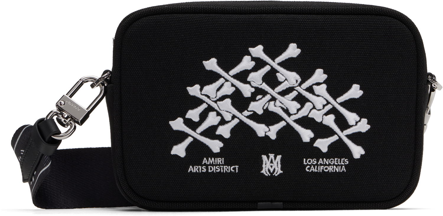 Håndtaske AMIRI AMIRI Bones Stacked Camera Bag Sort | AMBGCM1018, 0