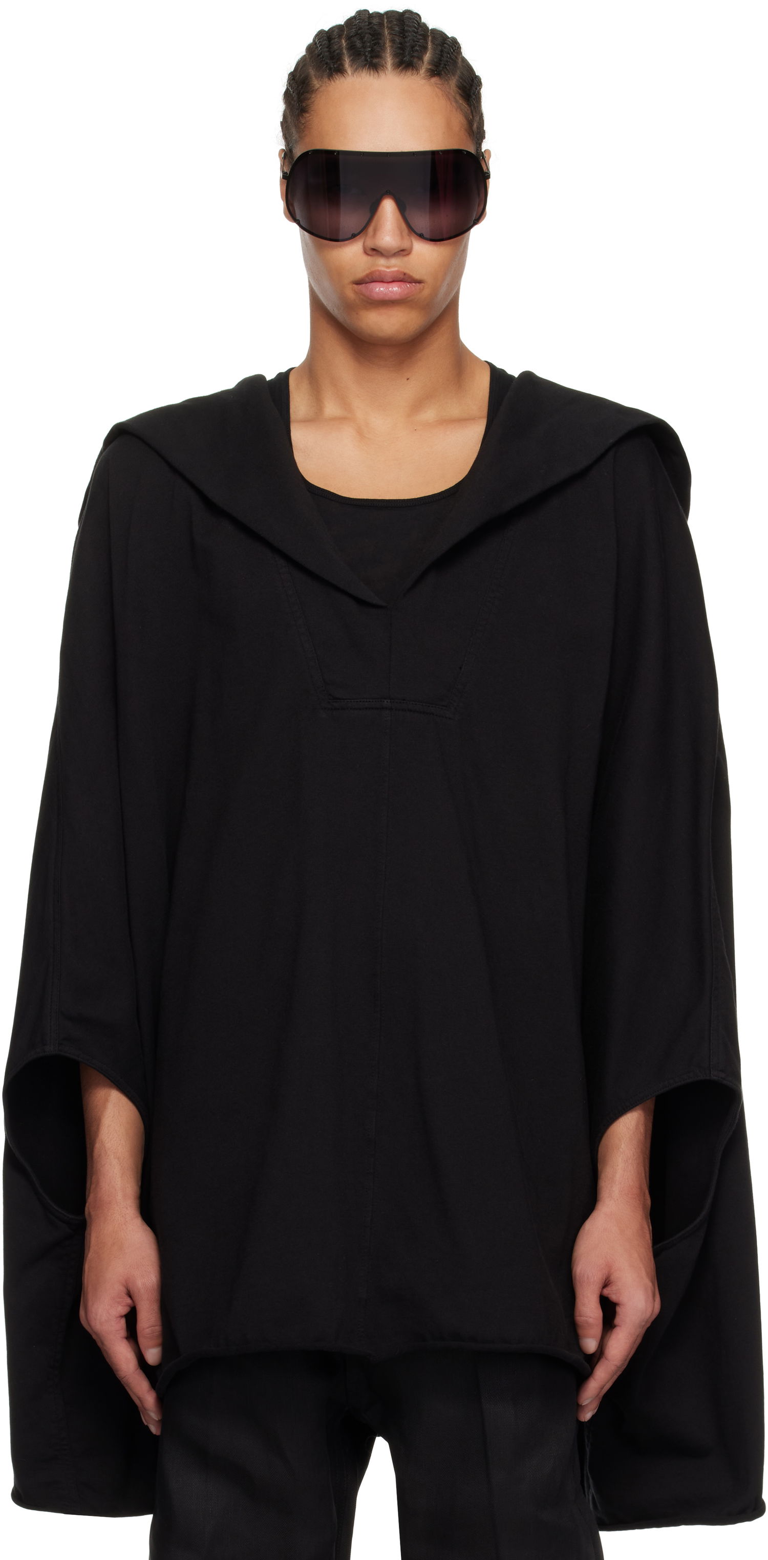 Sweater Rick Owens Rick Owens Kaftan Hoodie Sort | RR01E5505 RIG, 0