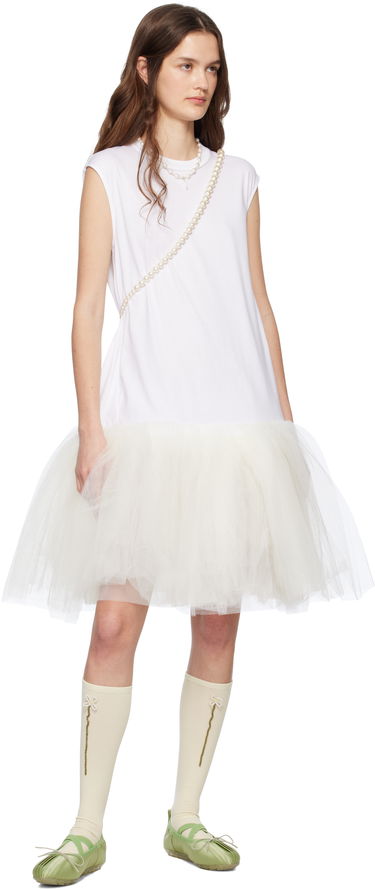 Kjole Simone Rocha Simone Rocha Relaxed Ballet Tutu Midi Dress Hvid | 7396 0553, 4