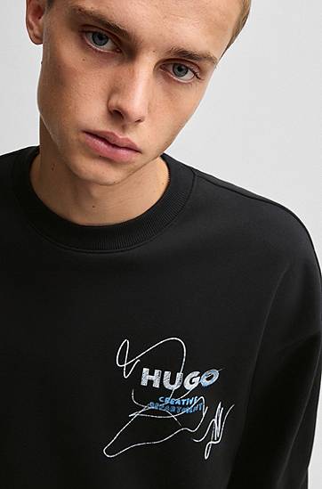 Sweater BOSS HUGO Sweatshirt With Seasonal Artwork Sort | 50534210, 1