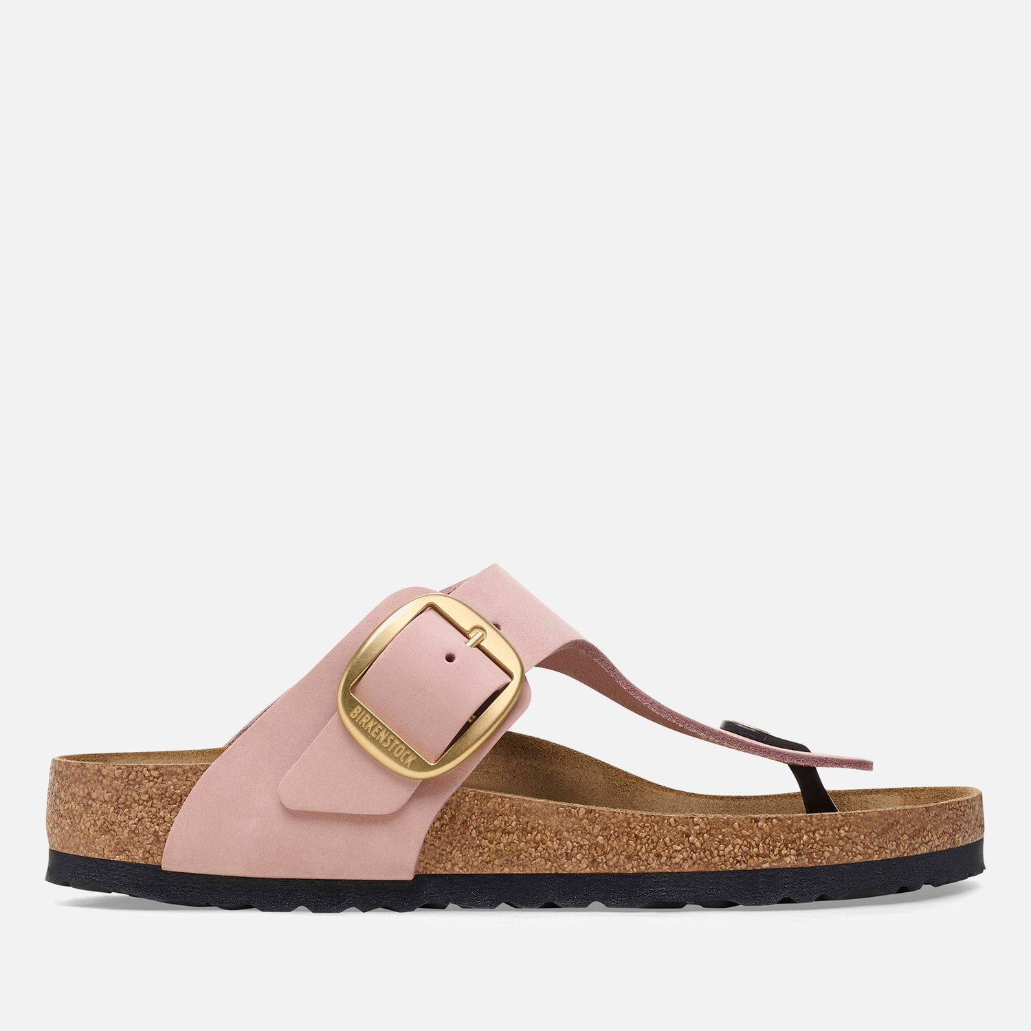 Sneakers og sko Birkenstock Women's Gizeh Big Buckle Slim Fit Nubuck Toe Post Sandals - Soft Pink - UK 3.5 Sort | 1027113, 0