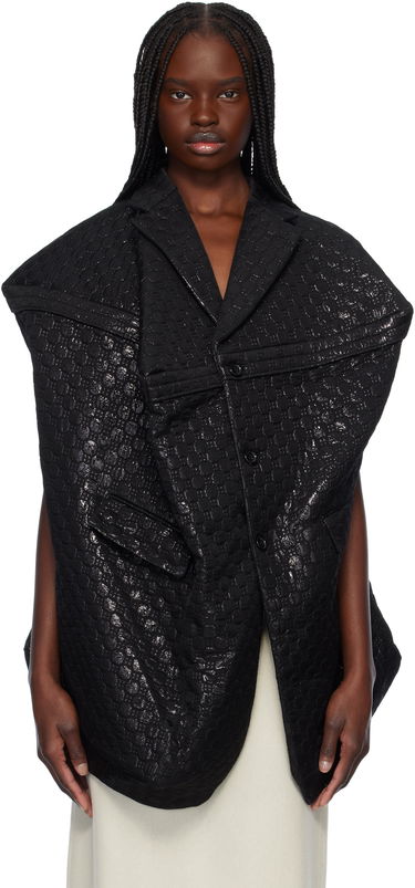 Vest Comme des Garçons Comme des Garçons Lame Floating Weave Vest Sort | GO-J027-051-1, 0